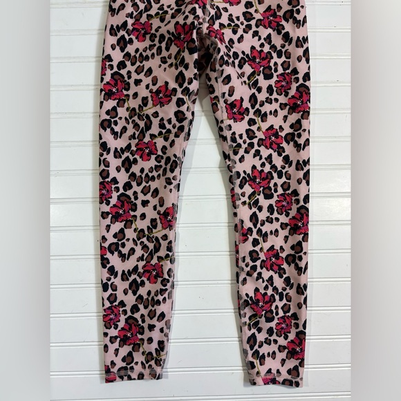 Wildfox Sweat Leopard Print Floral High Waisted Leggings Athletic Womens Small - Picture 3 of 13